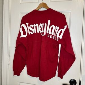 Spirit Jersey Disneyland Resort Red White Spellout Text Long Sleeve XS Vacation
